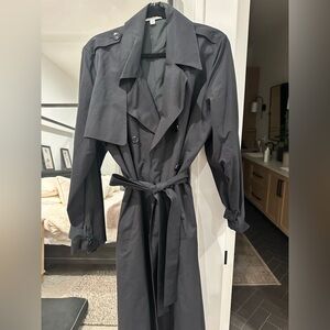 Classic Black Trench Coat - Women